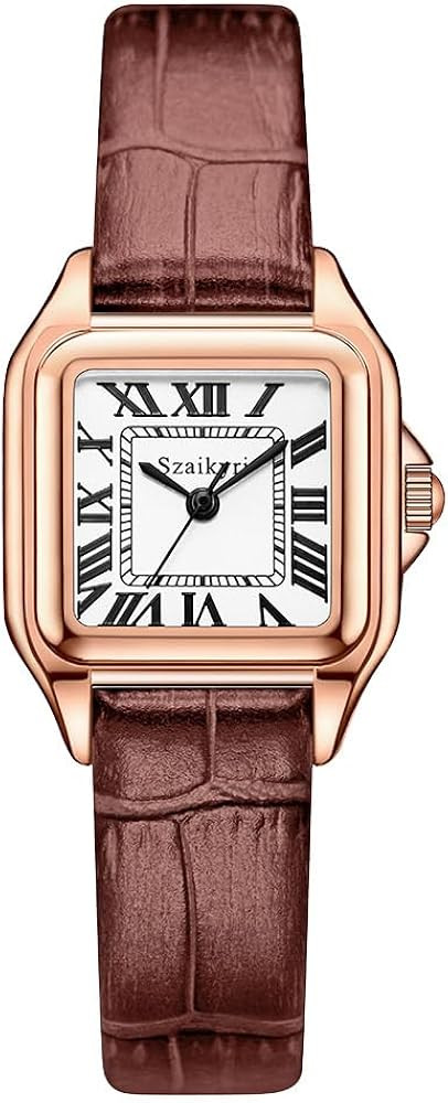 Classic Square Watches for Women with Roman Numerals Ladies Casual Dress Watch | Amazon (US)