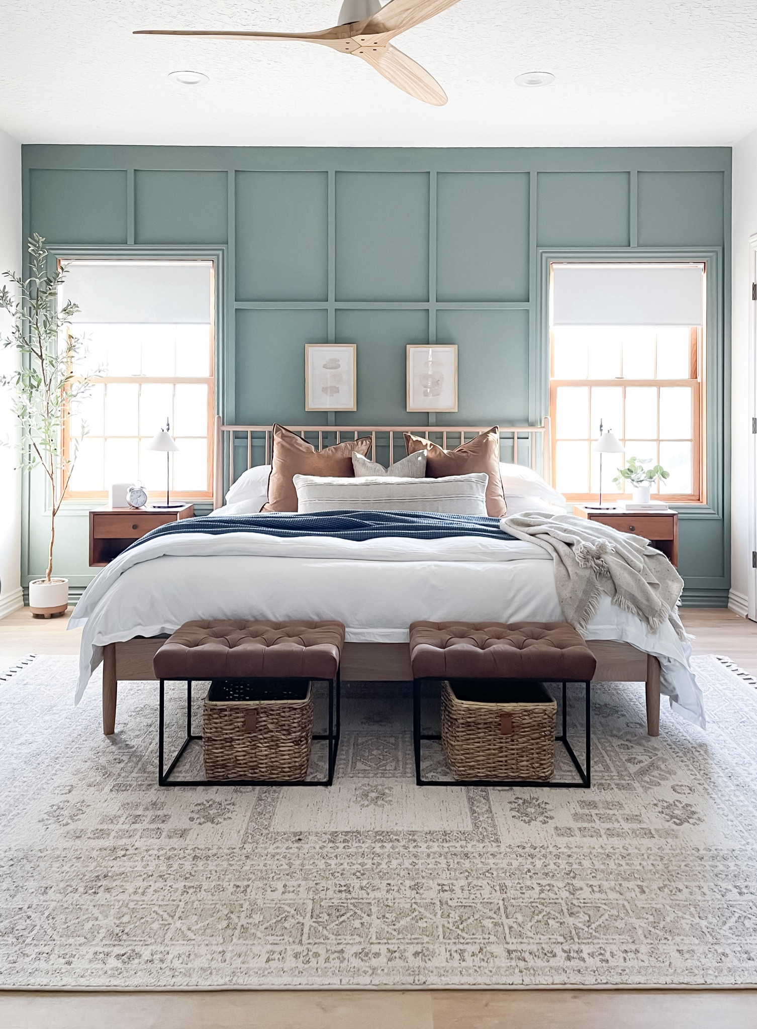 Organic modern bedroom design. Neutrals with pops of muted colors and all the textures  

#LTKhome