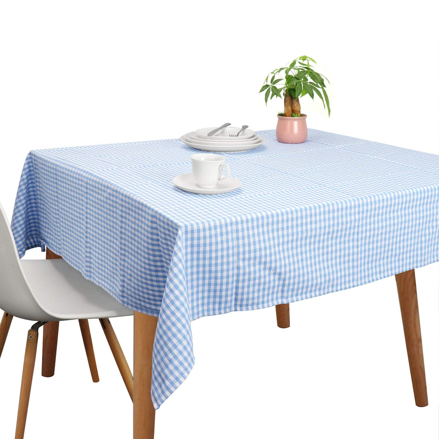 Vintage Cotton Tablecloths, Rectangle Table Covers Pure Cotton Gingham Tablecloths Oversized Chri... | Amazon (US)