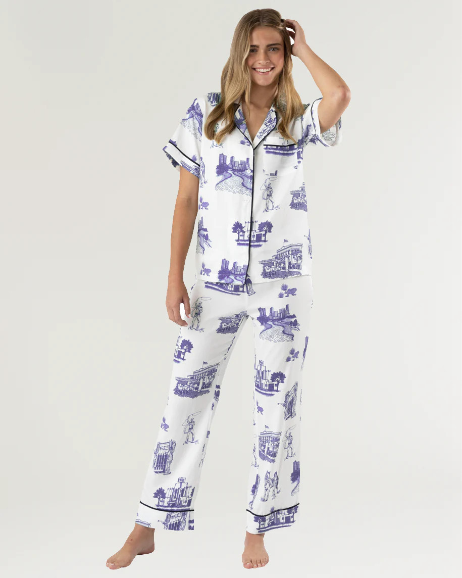 Fort Worth Toile Pajama Pants Set | Katie Kime Inc