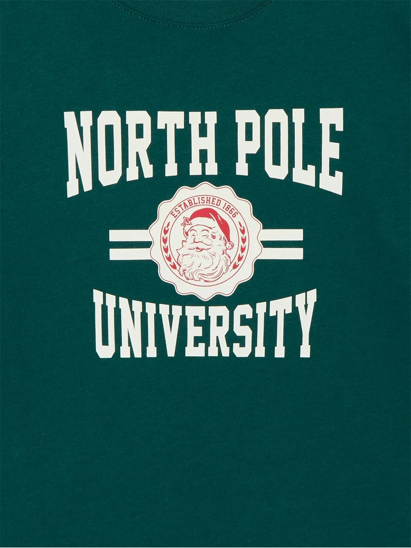 Holiday Time Boys Christmas Long Sleeve Graphic T-Shirt, Sizes 4-18 | Walmart (US)