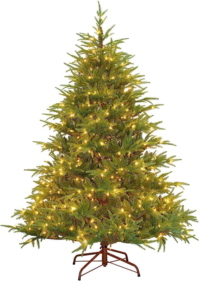 Amazon.com: National Tree Company Pre-Lit 'Feel Real' Artificial Full Christmas Tree, Green, Fras... | Amazon (US)