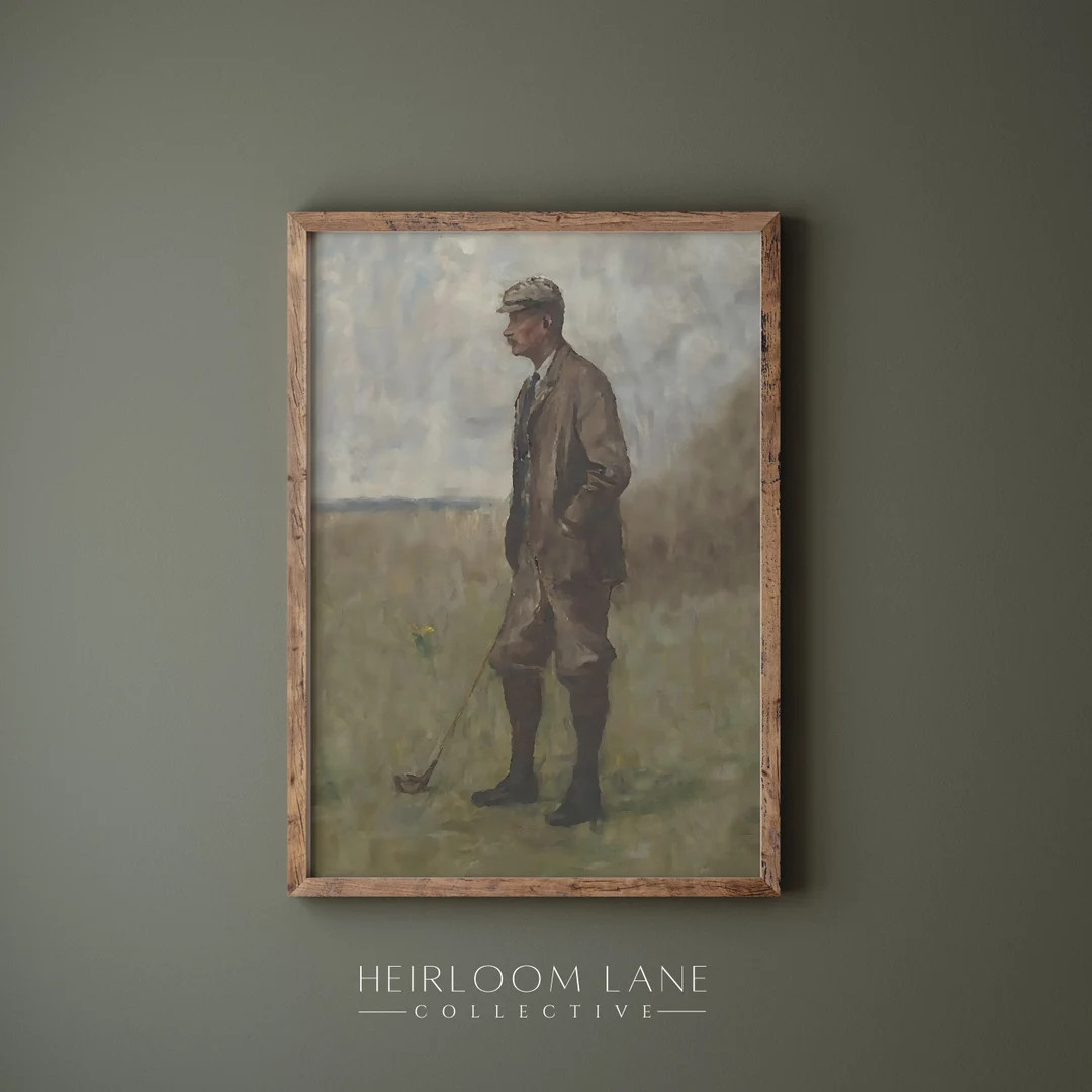 Vintage Golfer Print Digital Download | Golf Artwork | Father's Day Painting Wall Art | Vintage M... | Etsy (CAD)