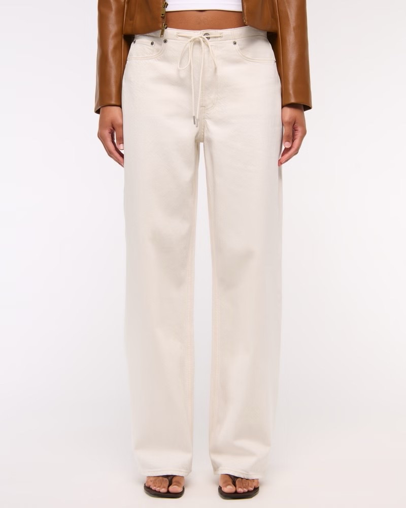 Wow just when I think Abercrombie can’t do any better —— these jeans with the drawstring are everything & more & under $100! I love Abercrombie jeans :) such good fit + great price ! 

#LTKTravel #LTKFindsUnder100 #LTKStyleTip