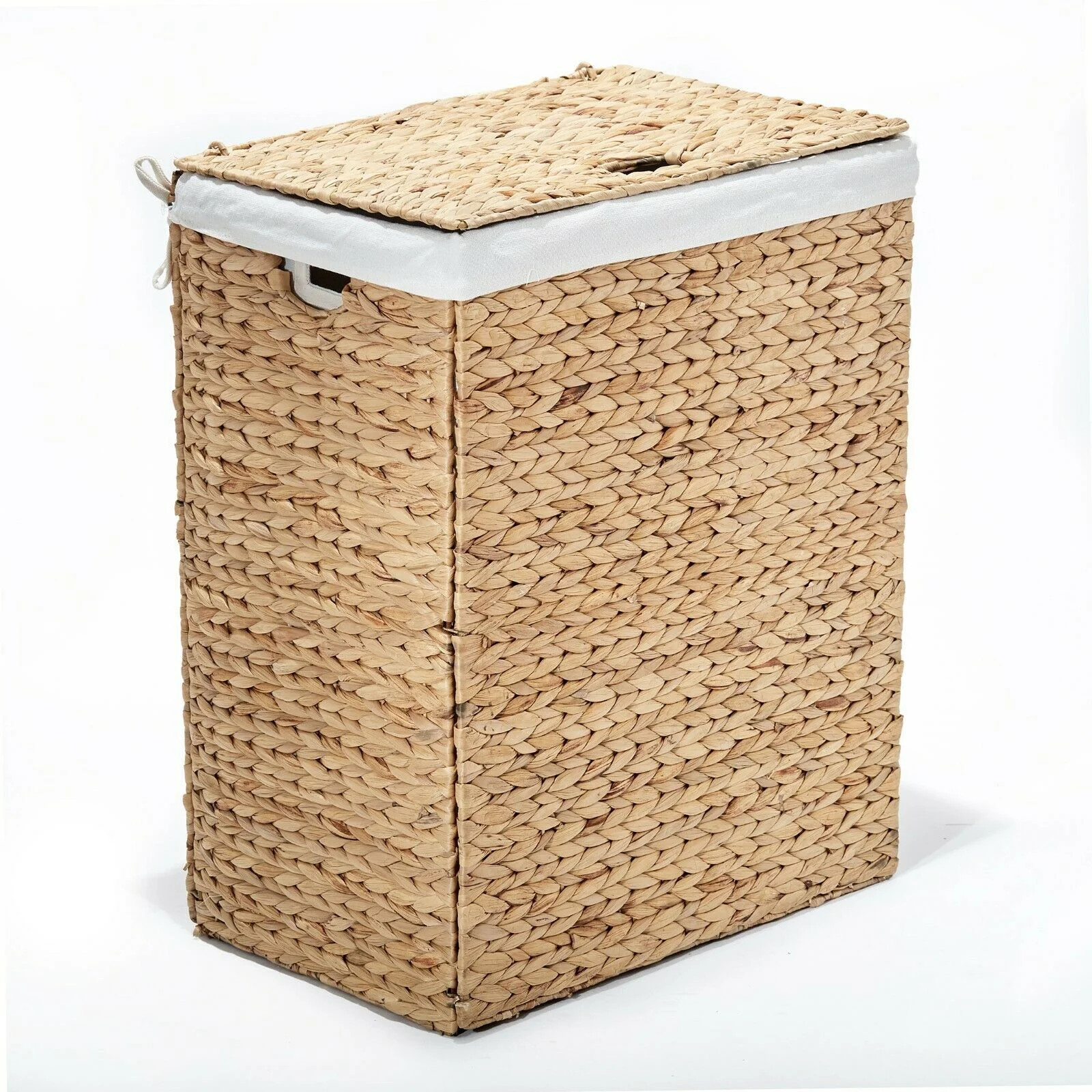 Seville Classics Hand-Woven Water Hyacinth Portable Hamper | Walmart (US)