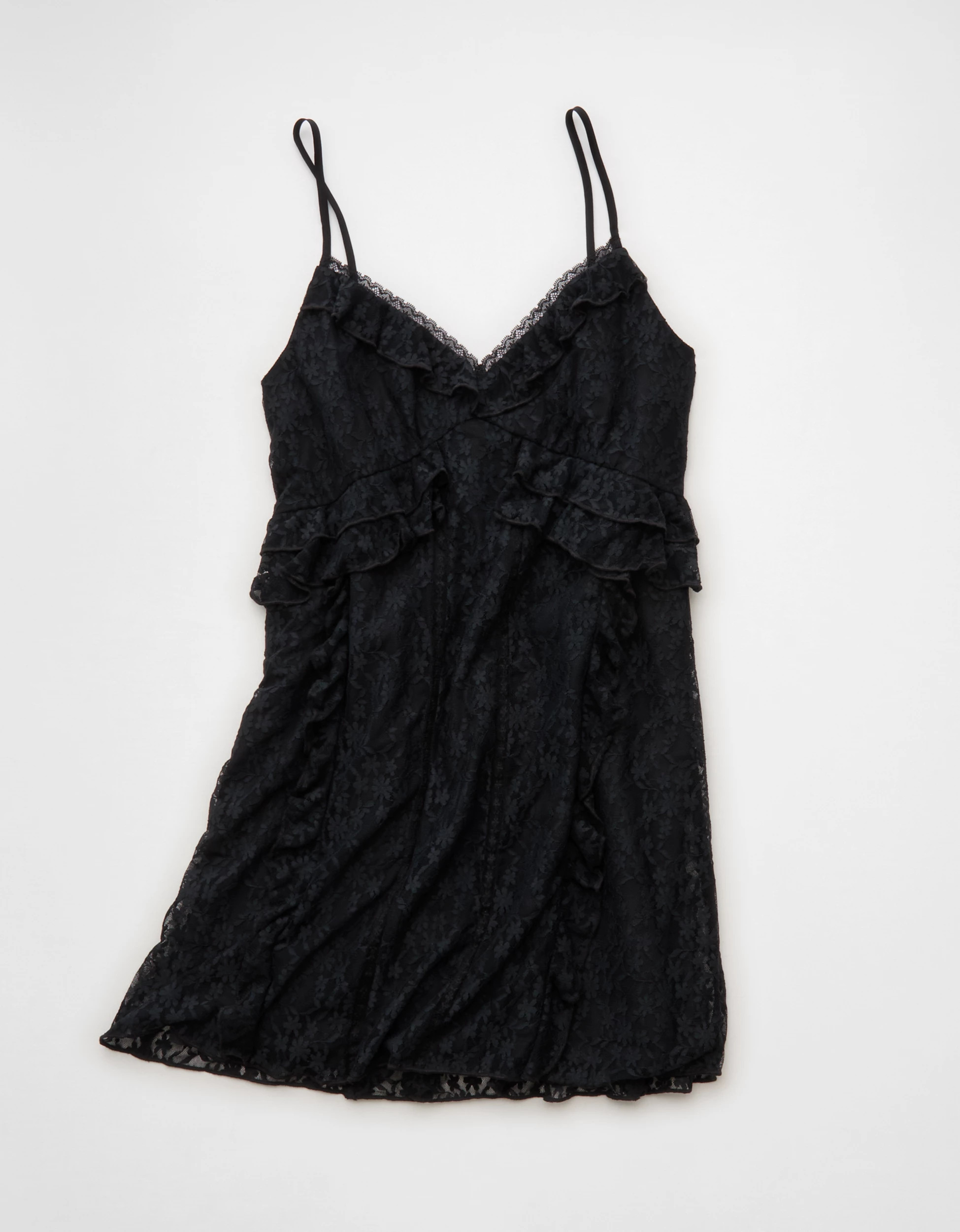 AE Ruffle Lace Mini Dress | American Eagle Outfitters (US & CA)