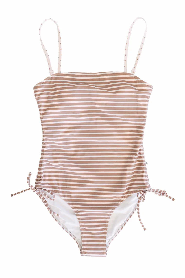 Women's Removable Strap One Piece | Sandy Stripes | Caden Lane