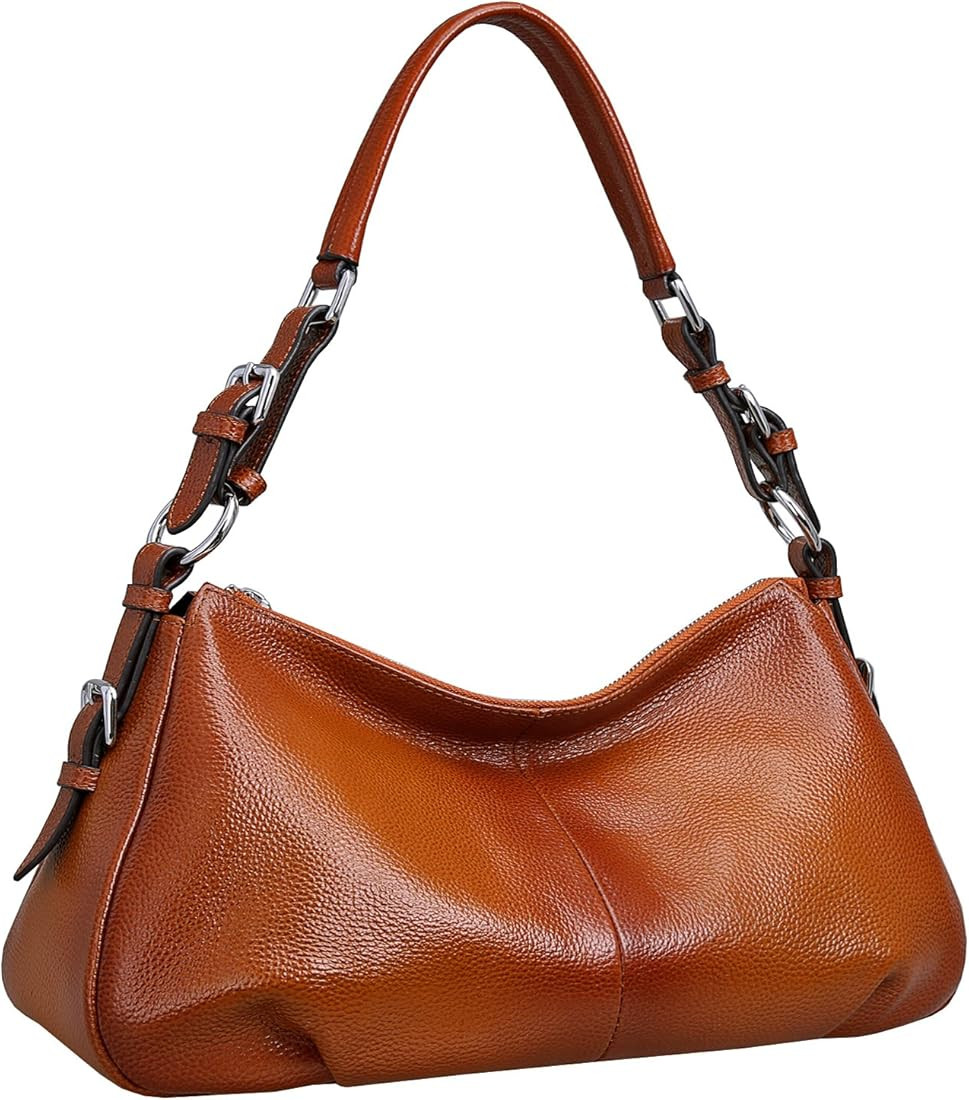 HESHE Women Genuine Leather Purses and Handbags Shoulder Top Handle Bag Tote Purse Ladies Designe... | Amazon (US)