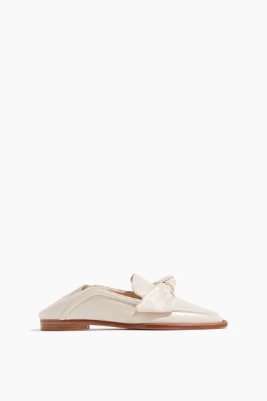 Asymmetric Clarita Loafer in Eggshell | Hampden Clothing