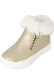 Toddler Girls Metallic Sneaker Boots | The Children's Place  - GOLD | The Children's Place