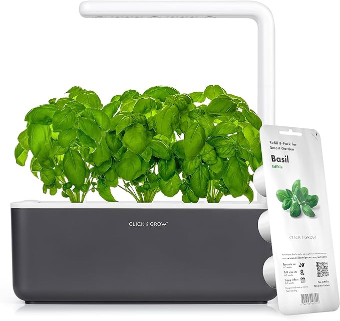 Click & Grow Indoor Herb Garden Kit with Grow Light | Smart Garden for Home Kitchen Windowsill | ... | Amazon (US)