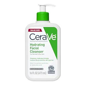 CeraVe Hydrating Facial Cleanser, Moisturizing Face Wash For Dry Skin, Hyaluronic Acid + Ceramide... | Amazon (US)