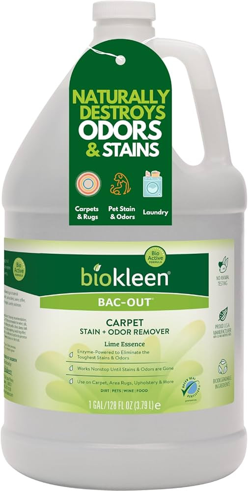 Biokleen Bac-Out Enzyme Stain & Odor Remover - 128 Ounces - Destroys Stains & Odors Safely, for P... | Amazon (US)