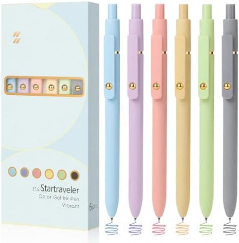 FIOVER Colored Pens, 6 Pack Colorful Gel Pens, Quick-Dry 0.7mm Medium Point for Journaling, Note ... | Amazon (US)