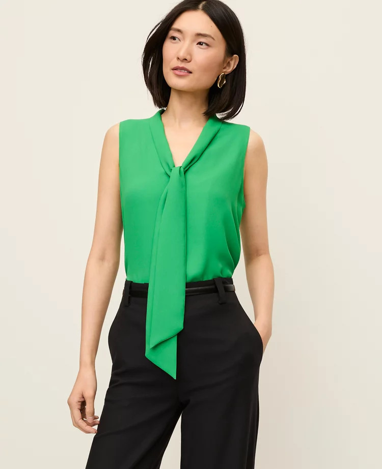 Bow Neck Shell | Ann Taylor