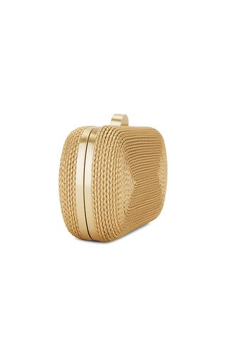 Martina Coiled Rope Clutch in Gold | Revolve Clothing (Global)
