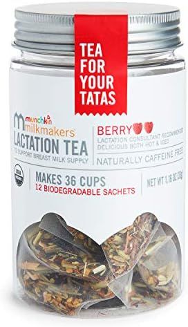 Munchkin Milkmakers Lactation Tea, Berry, 12 Count | Amazon (US)