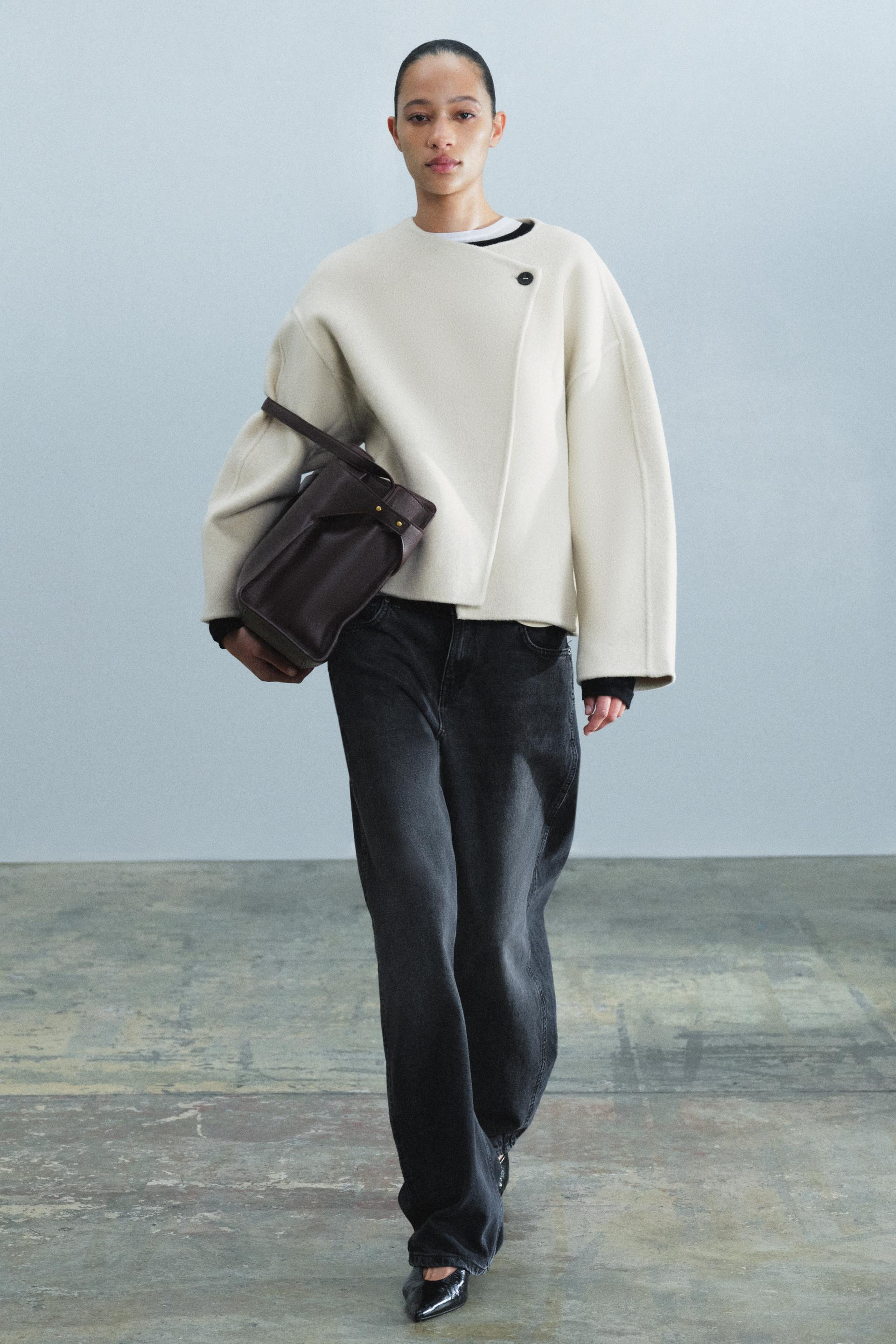 SHORT WOOL-BLEND COAT ZW COLLECTION | Zara US