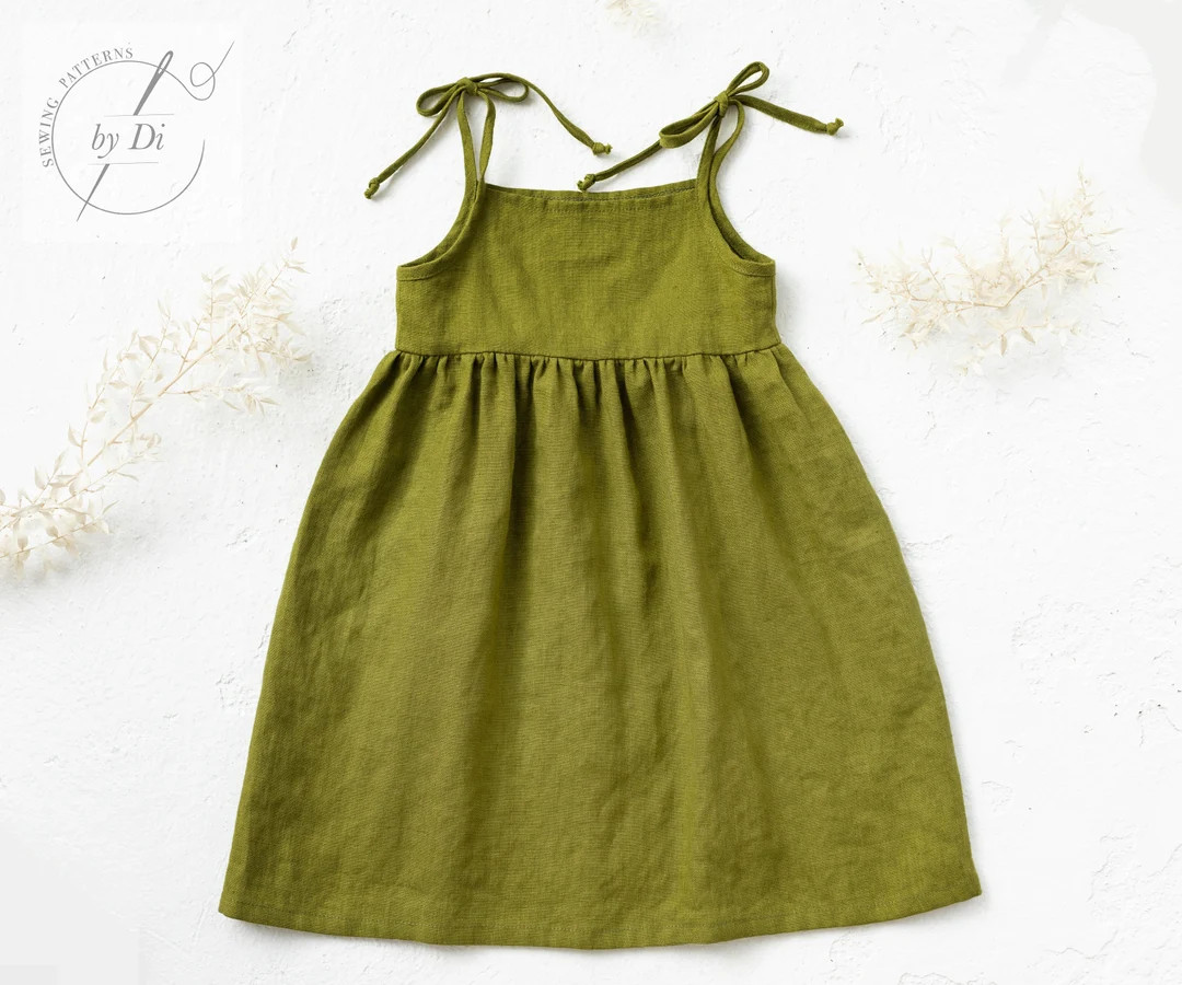Lily Dress PDF Sewing Pattern for 2-8 Years Girl. Loose Sundress With Straps. Easy Sewing Pattern... | Etsy (US)