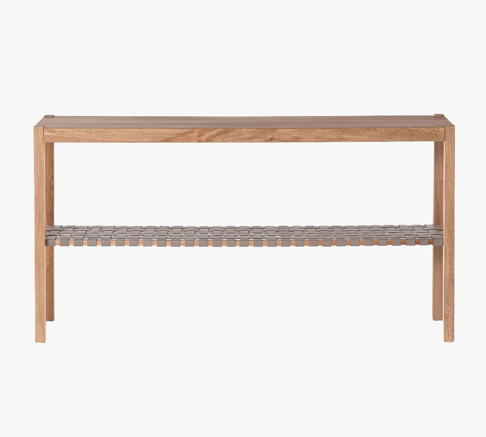 Bardill Woven Leather Console Table | Pottery Barn (US)