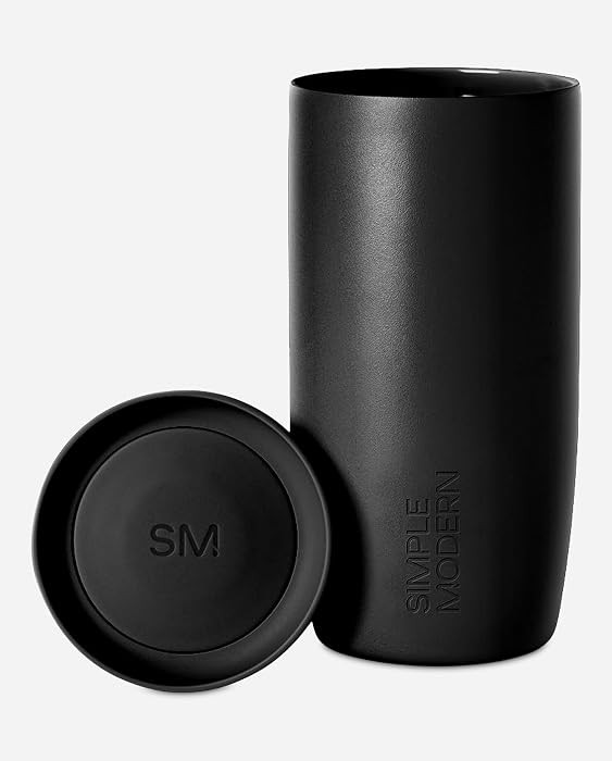 Voyager Ceramic-Lined Insulated Stainless Steel Coffee Tumbler Iced Coffee Cup, Mug with Lid | Fi... | Amazon (US)