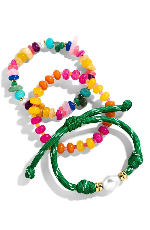 BaubleBar On the Bright Side Set of 3 Assorted Bracelets in Rainbow at Nordstrom | Nordstrom