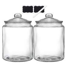 1.5 Gallon Glass Jars With Lids, Large Glass Storage Jars Set Of 2, Heavy Duty Glass Canisters For Kitchen, Perfect For Flour, Sugar, Rice, Pasta, Bea | SHEIN