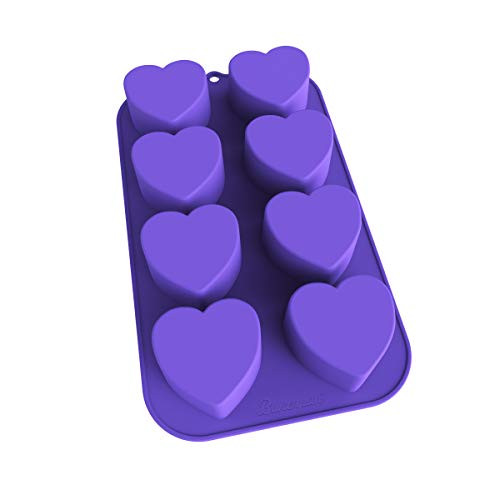 Bakerpan Silicone Mini Cake Pan, Muffin Baking Tray, Pastry Mold, 2 1/4 Inch Hearts, 8 Cavities (... | Amazon (US)