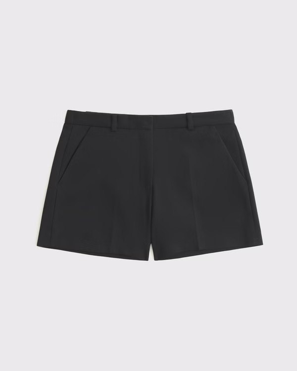 Women's Curve Love Mid Rise Tailored Short | Women's Bottoms | Abercrombie.com | Abercrombie & Fitch (US)
