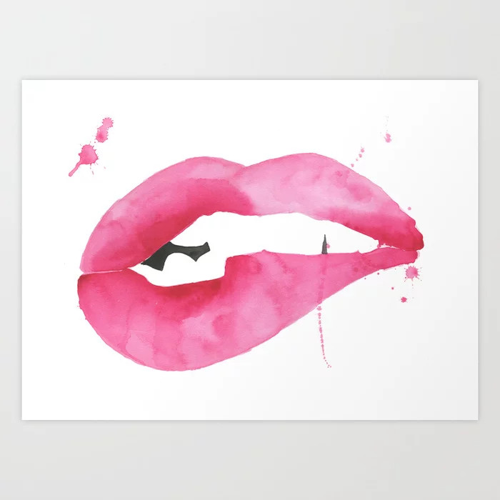Stella Lips Print Art Print | Society6