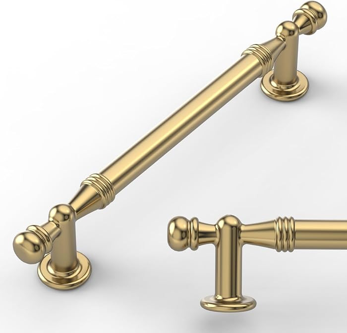 Amerdeco 10 Pack Champagne Bronze Cabinet Pulls 5 Inch(128mm) Hole Center Drawer Pulls Cabinet Ha... | Amazon (US)