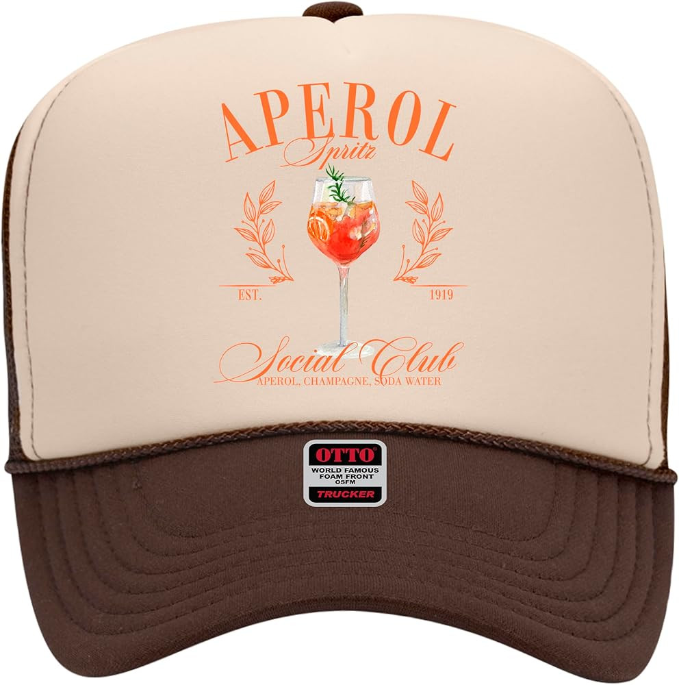 Aperol Spritz Social Club Trucker Hat - Premium Snapback for Men and Women - Margs Tequila Drinki... | Amazon (US)