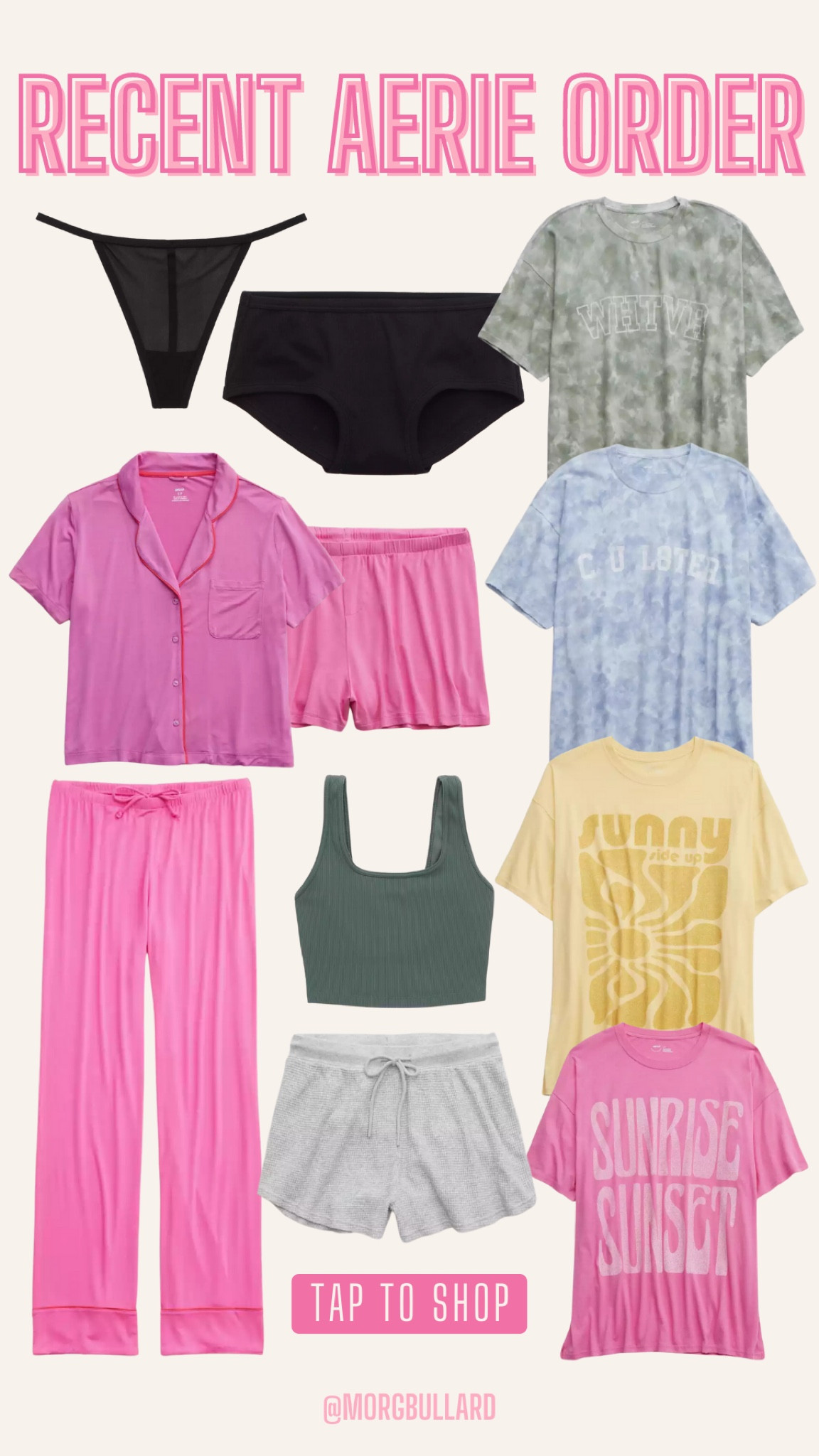 Aerie Order | Loungewear | Lounge Sets | Pajamas | PJ Set | Aerie Underwear 

#LTKunder50 #LTKstyletip #LTKunder100