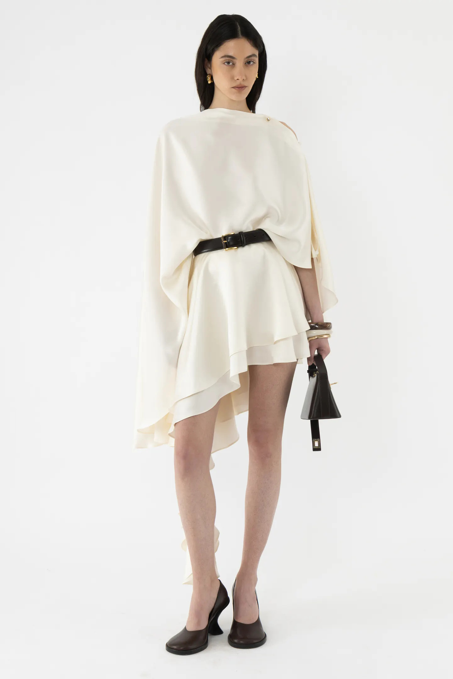 Asymmetric Viscose Skirt | ARAKII