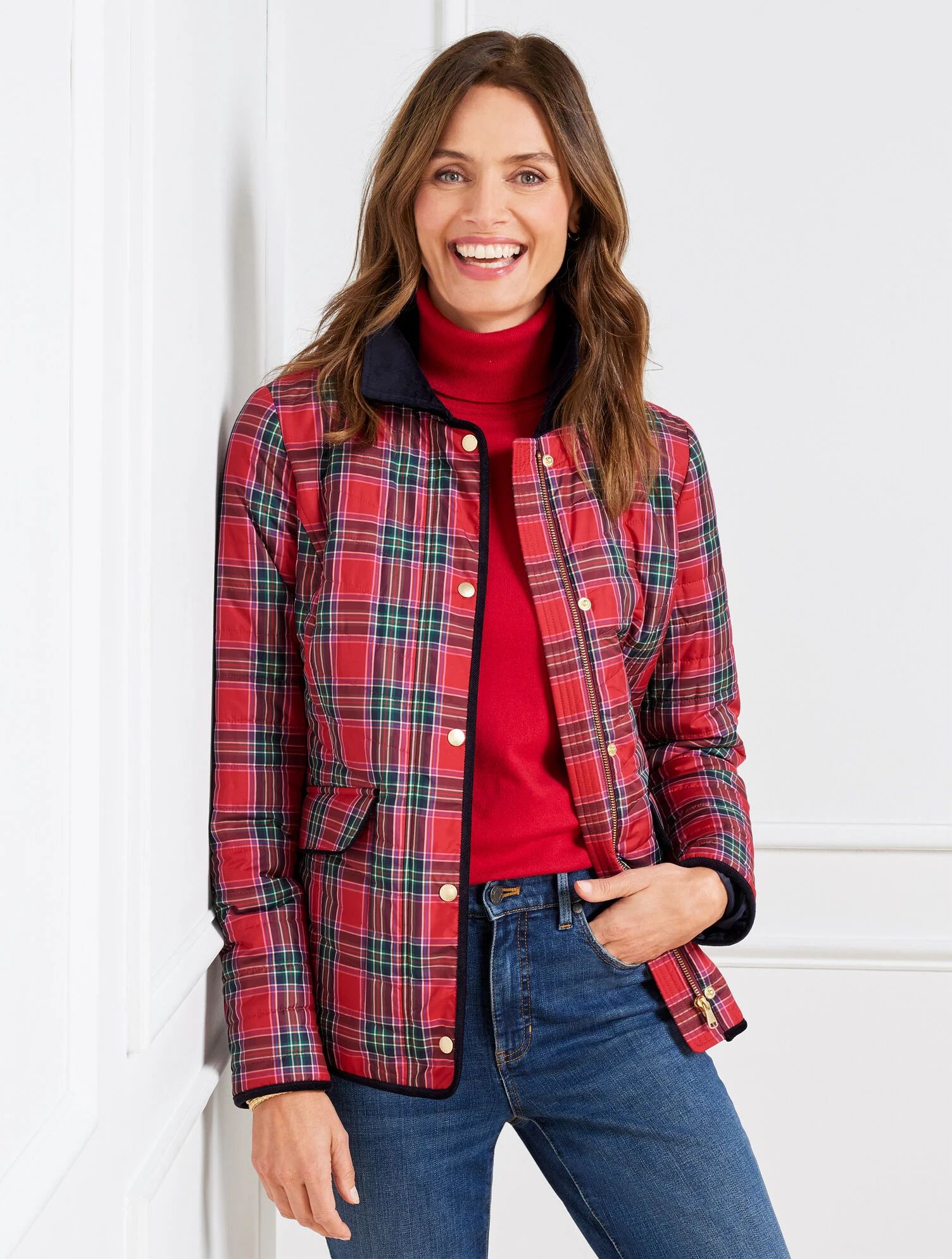 Quilted Jacket - Snowflake Plaid | Talbots