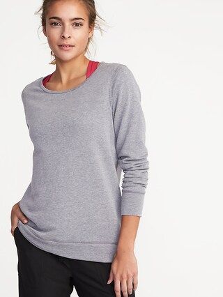 Relaxed French-Terry Keyhole-Back Sweatshirt for Women | Old Navy (CA)