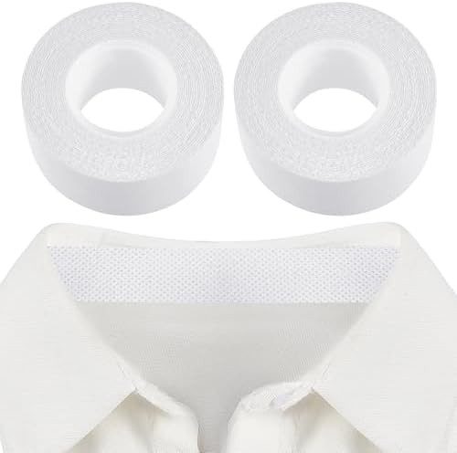 Jecery 2 Rolls 2 Rolls Sweat Pads Collar Protectors for Men Shirts, Disposable White Shirt Neck T... | Amazon (US)