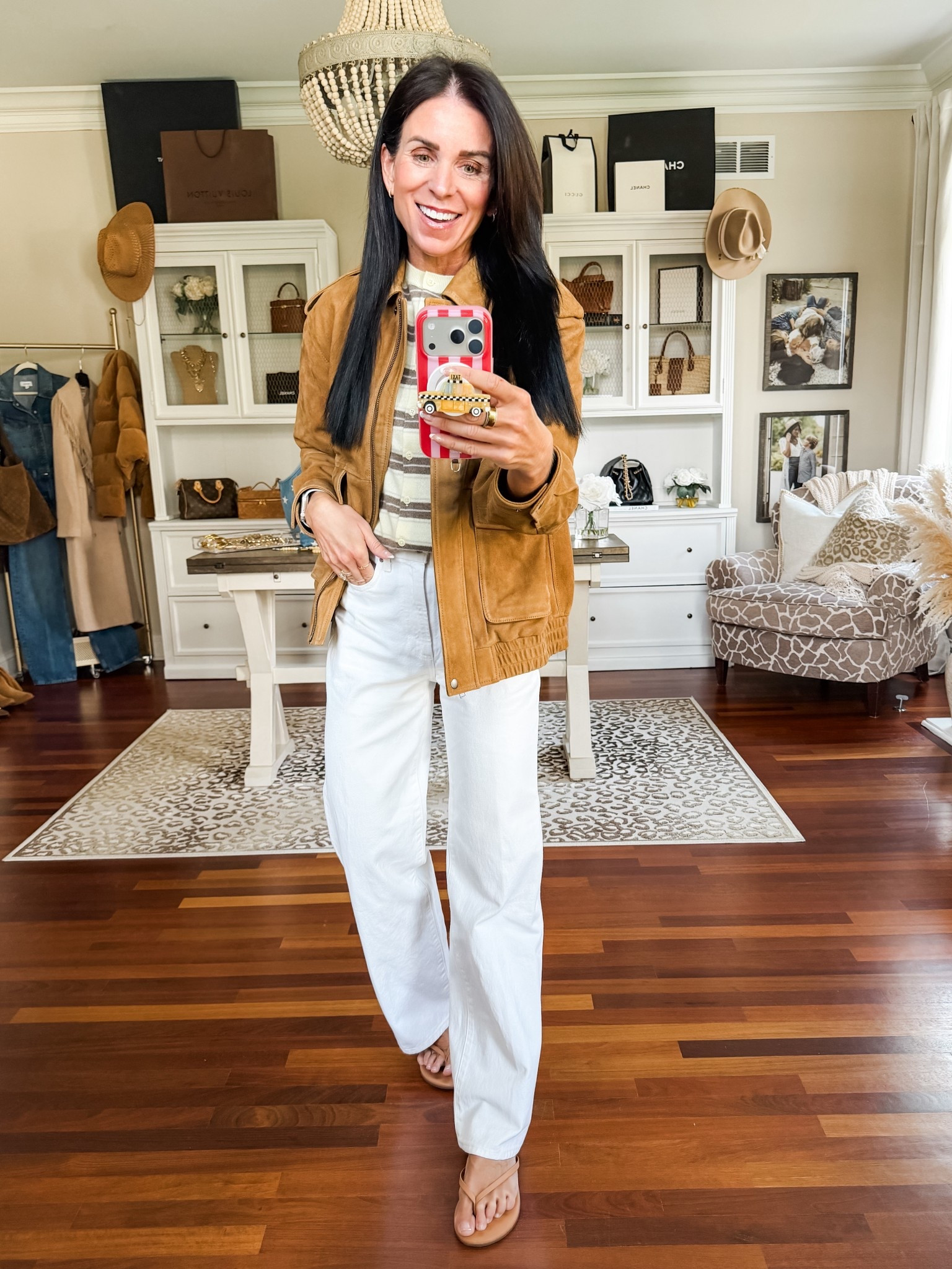 This suede jacket is so incredible!
Wearing a small and 25 denim
@Aritzia 

#LTKootd #LTKSeasonal #LTKdayinmylife