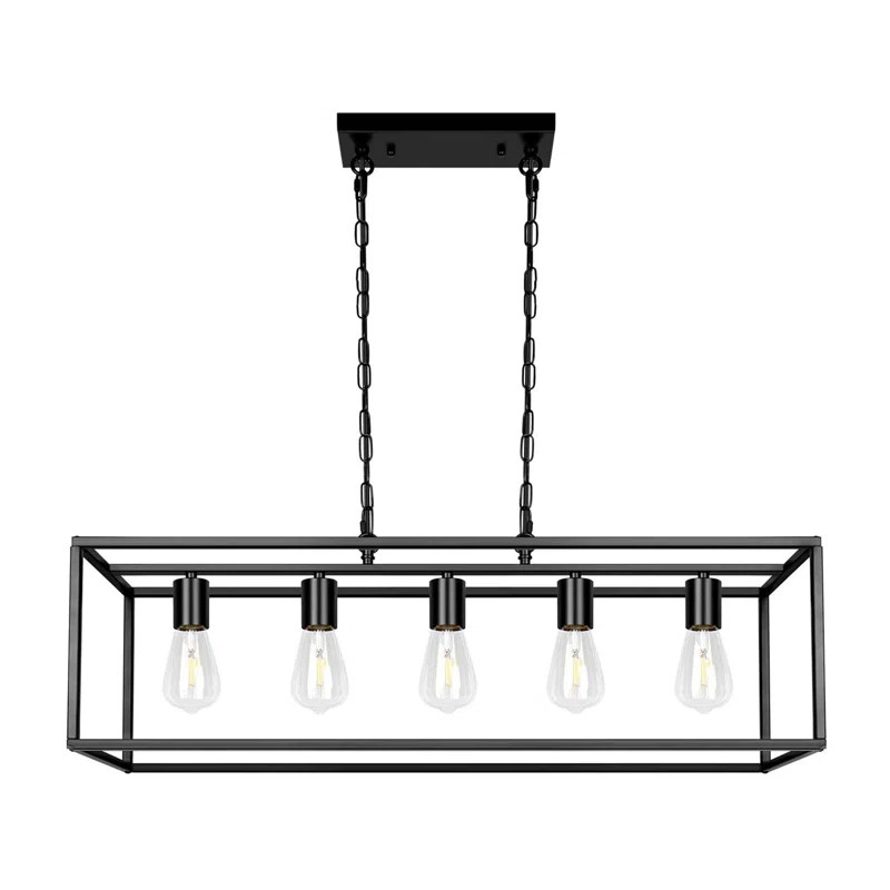 Jantina 5 - Light Dimmable Kitchen Island Square / Rectangle Chandelier | Wayfair North America