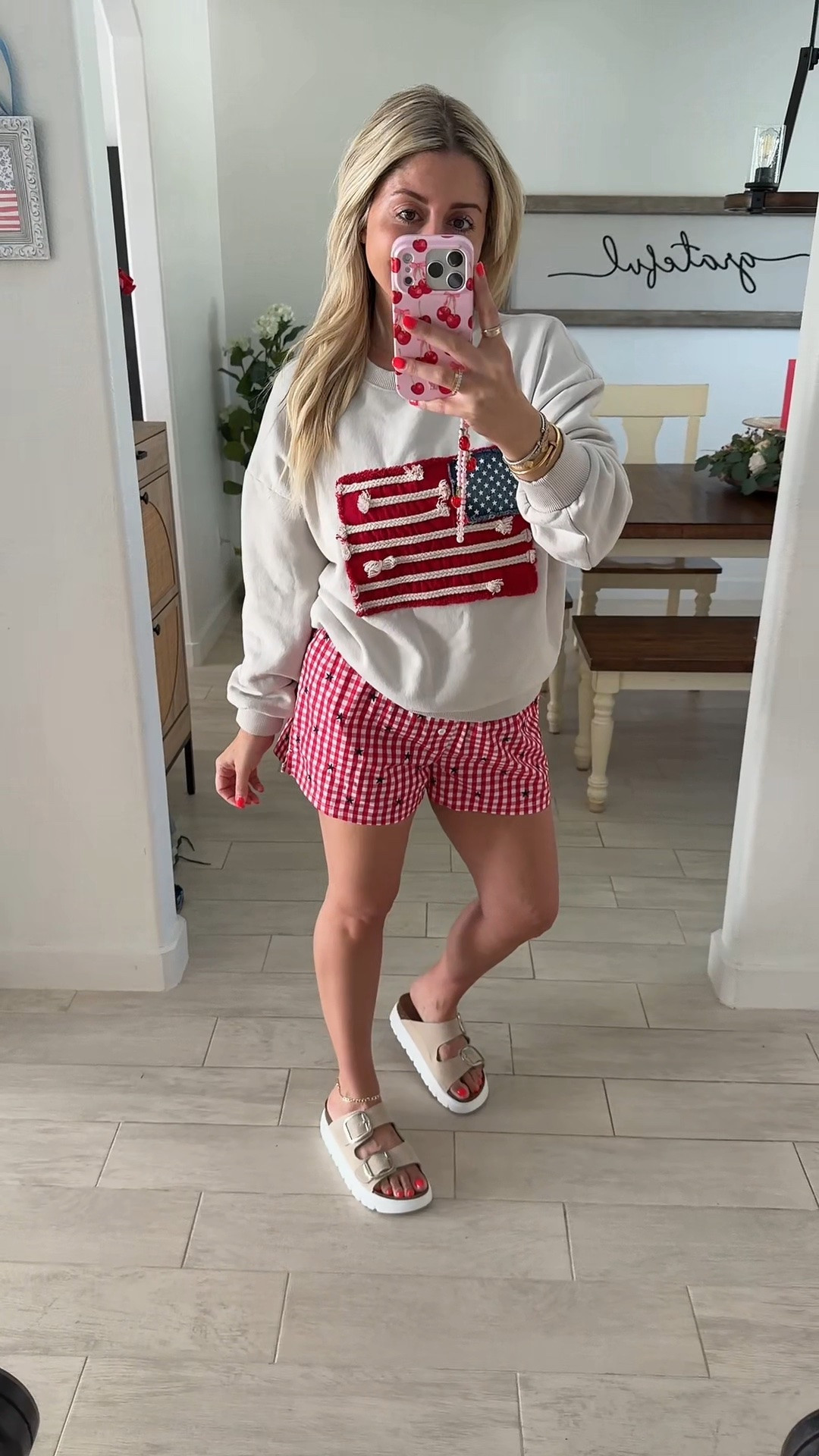 Target red, white and blue outfit❤️
USA flag sweater small! Look for less
Boxer shorts small (run a little small)
Sandals tts
Memorial Day + 4th of July

#LTKootd