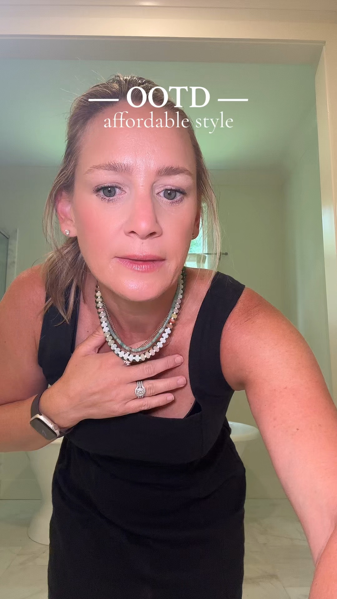 All black monochromatic look. Affordable outfit. Affordable style. Linen dress. Petite style 