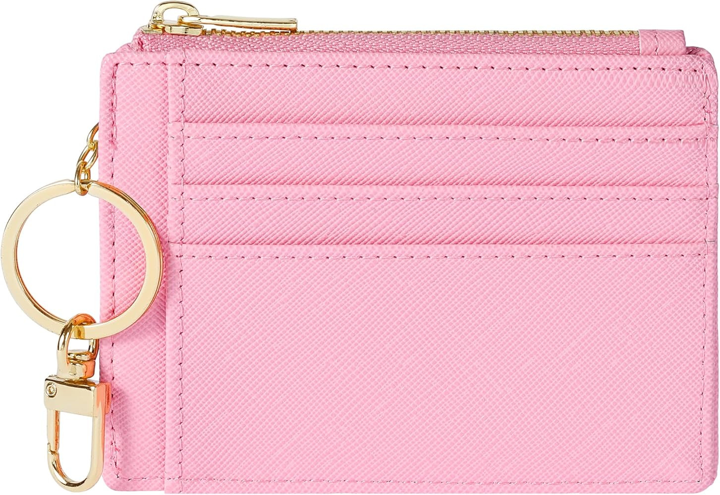 Functional & Practical: 6 card slots, 1 outside ID window, 1 zipper pocket for cash and 1 keychai... | Amazon (US)