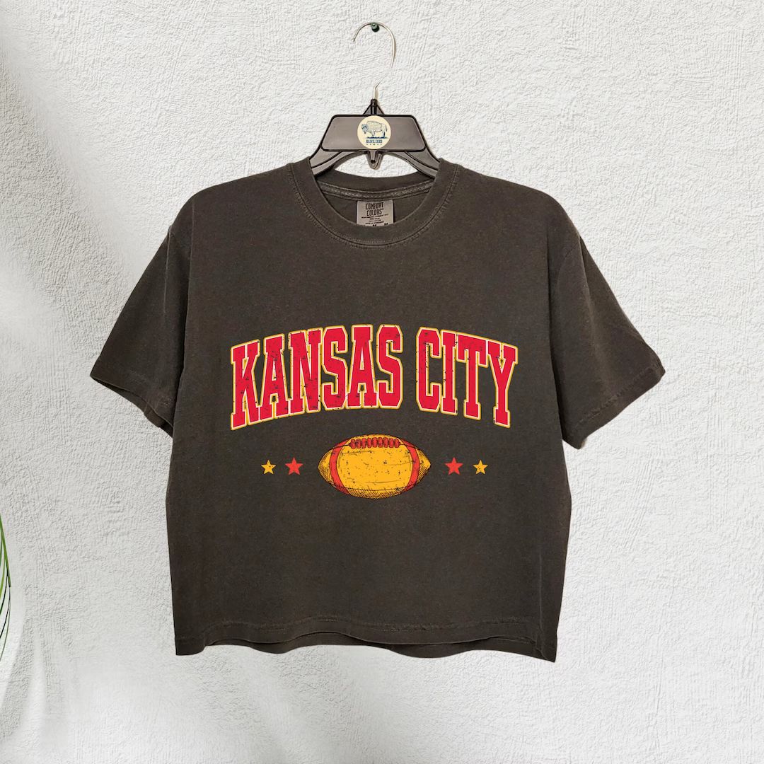 Kansas City Crop Top, Athletic T Shirt, Sport Sweatshirt, State Comfort Colors Crop Shirt - Etsy | Etsy (US)