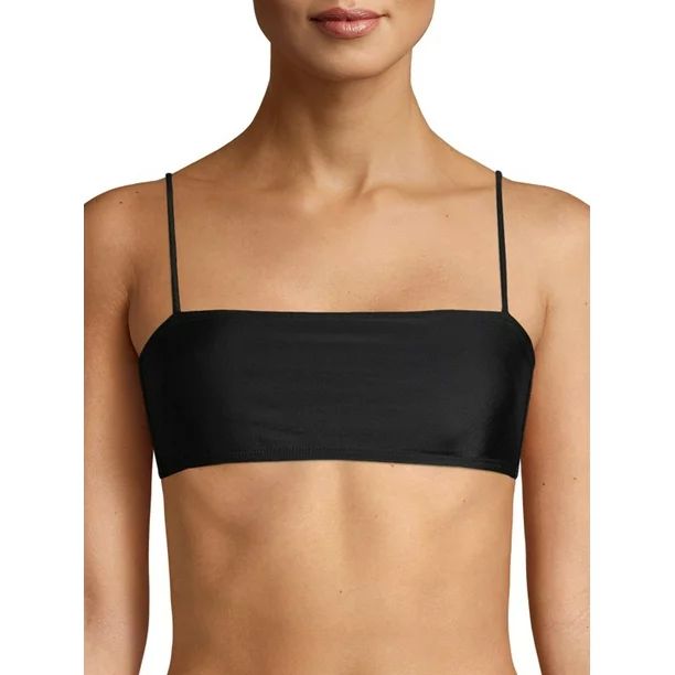 No Boundaries Juniors' Solid Bandeau Bikini Swimsuit Top | Walmart (US)