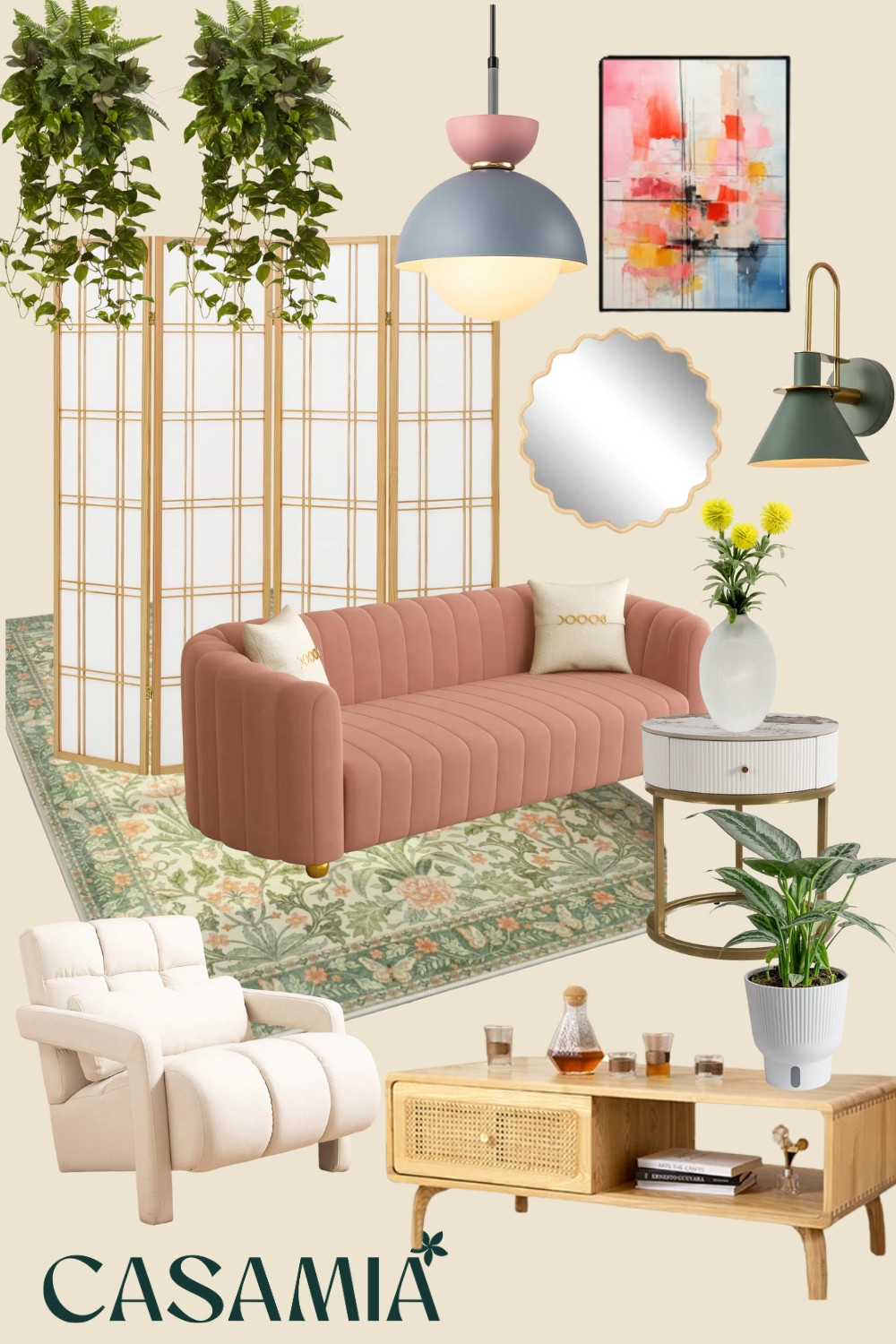 Blush tones, layered textures, and natural wood create a serene, modern space with a vintage soul.  

 #LTKU #LTKHome #LTKStyleTip