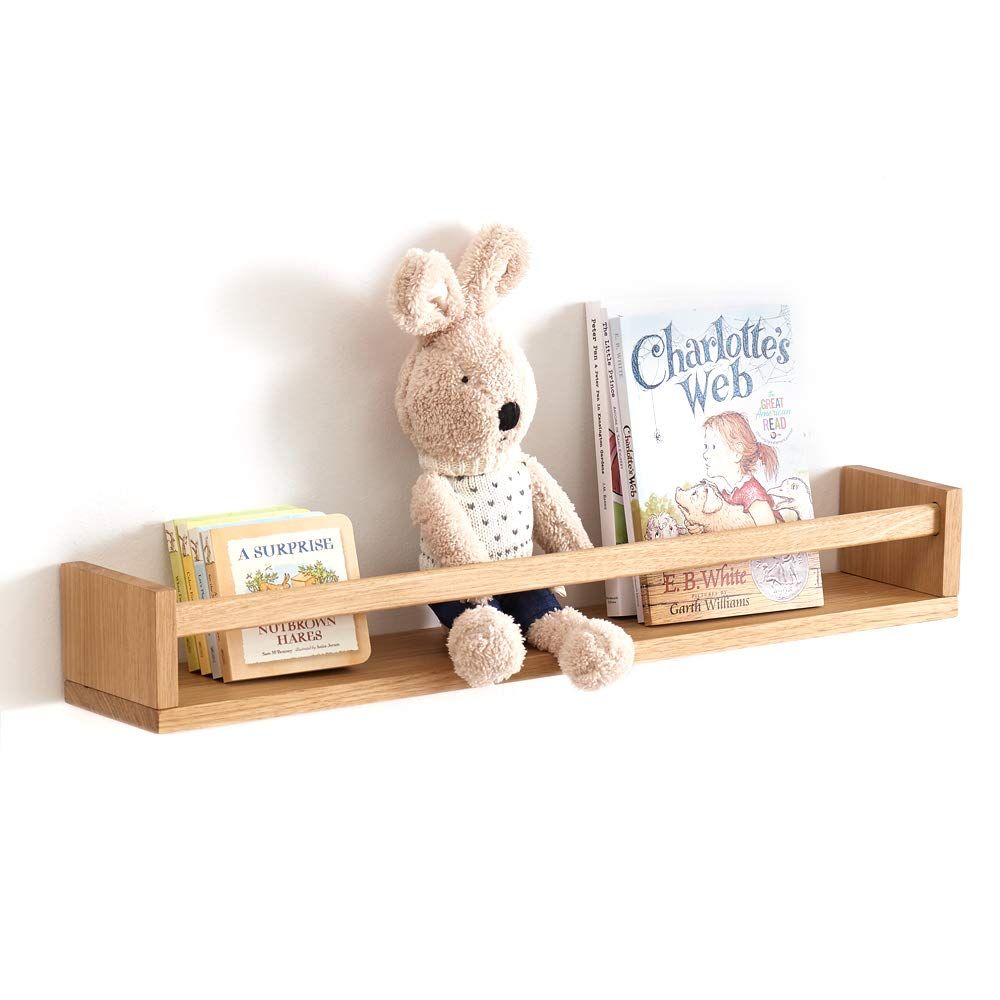 Floating Shelves, Wall Mounted Nursery Shelf-Wood Bookshelf Wall Shelves for Kitchen Spice Rack B... | Amazon (US)