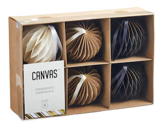 CANVAS Winter Garden Accordion Paper Christmas Ornaments, 6-pk#051-4949-8 | Canadian Tire