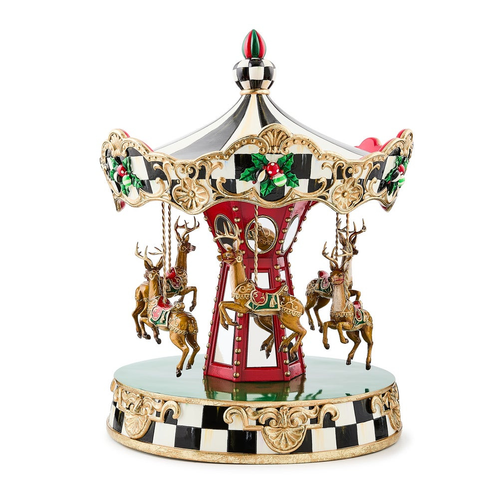 Merry Christmas Rotating Carousel | MacKenzie-Childs
