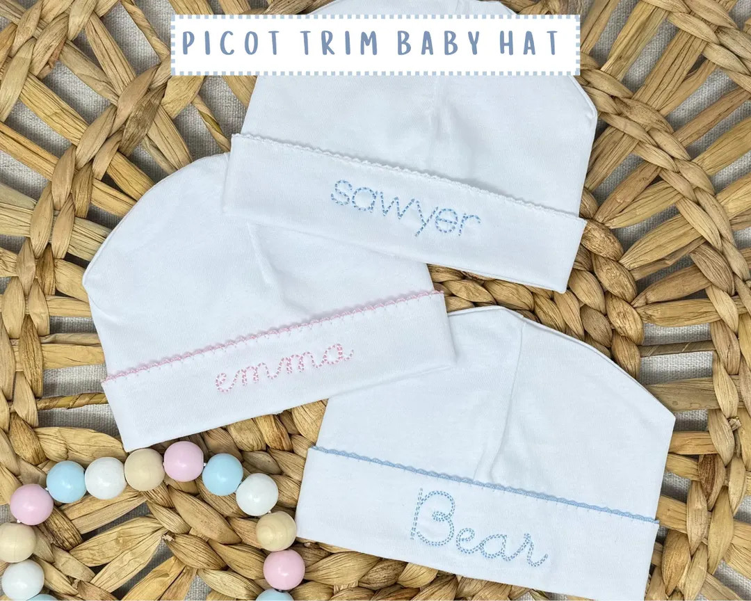 Personalized Newborn Baby Hat Custom Baby Hat Coming Home Hat Hospital Baby Name Hat Baby Gift Em... | Etsy (US)
