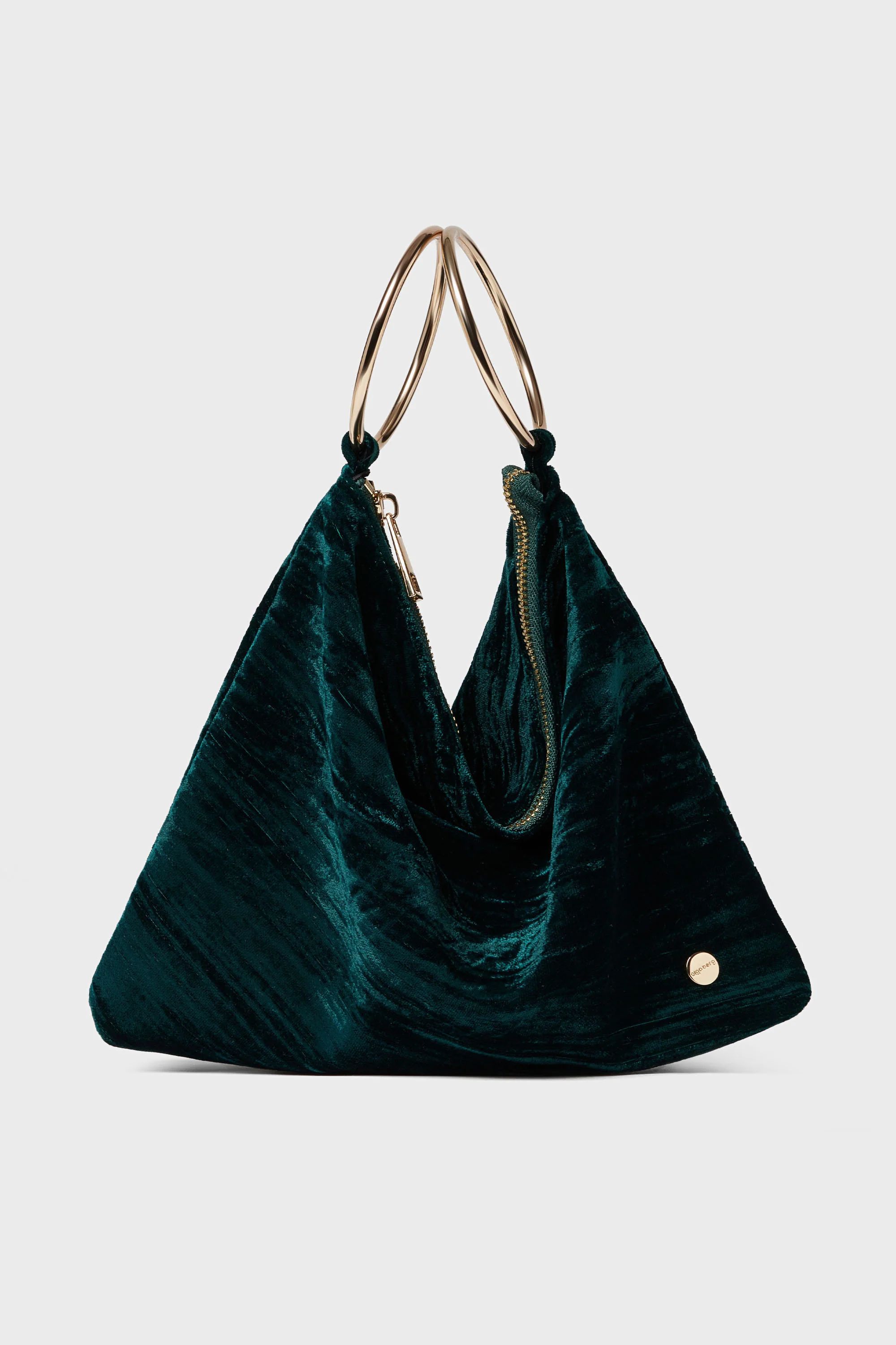 Emerald Jordi Velvet Convertible Bag | Tuckernuck (US)